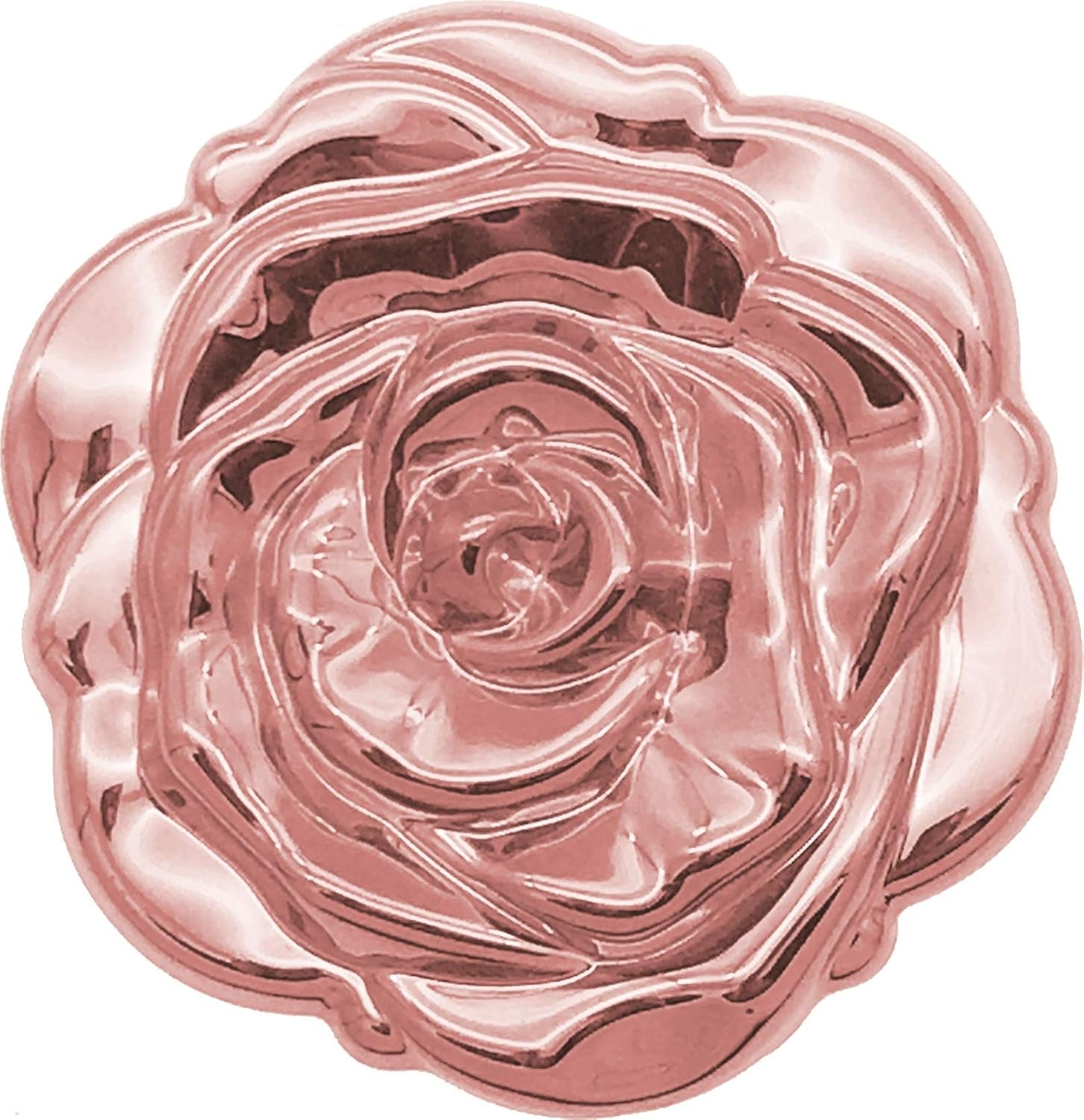 Folding Compact Mirror Rose Case Design Make-Up Travel 2 Sided Mirror 1X & 2X Magnifying (Rose Gold)